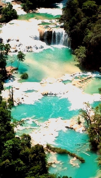 Waterfalls and Rapids, Chiapas, Mexico 