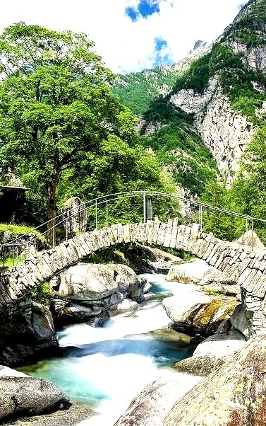 Stone Bridge, Ticino Canton, Switzerland